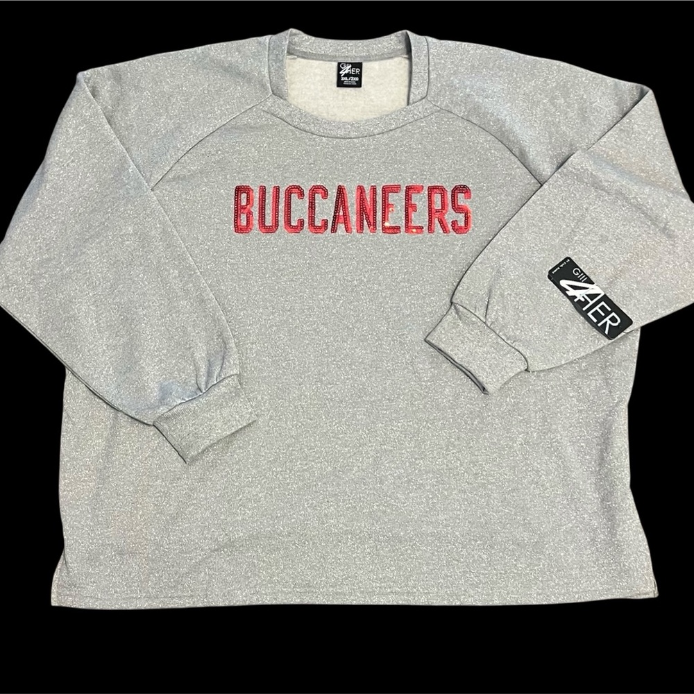 NFL Gray and Red Buccaneers Sweatshirt